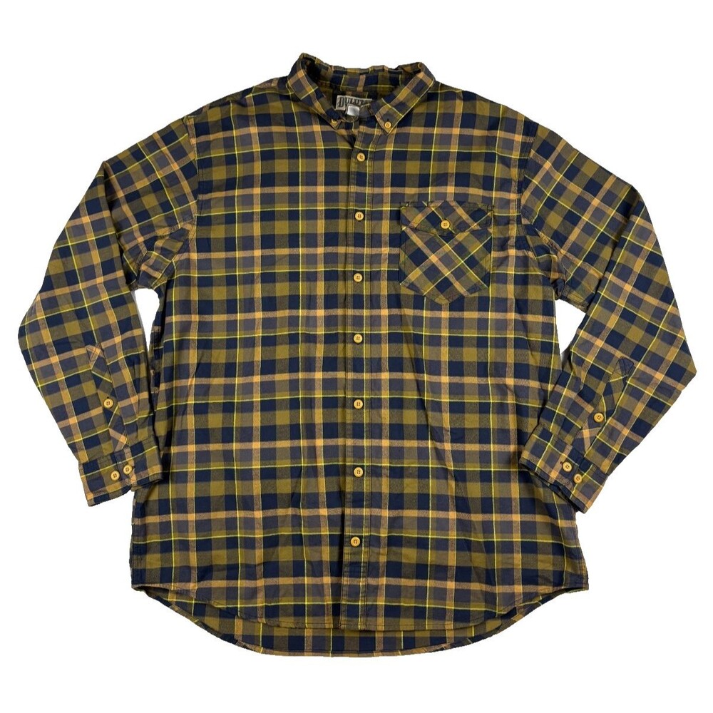 Duluth Trading XL Tall Plaid Button Shirt Relaxed Fit Fall Outdoor Workwear